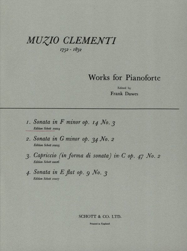 Clementi - Sonata F Minor Op 14 No 3 for Piano