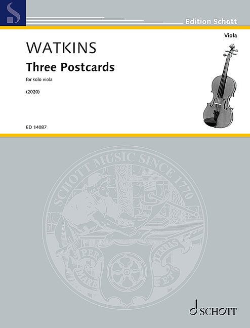 Watkins - 3 Postcards for Solo Viola