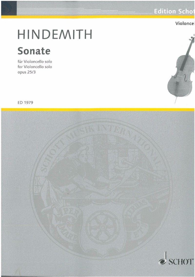 Hindemith - Sonata Op 25 No 3 Cello Solo