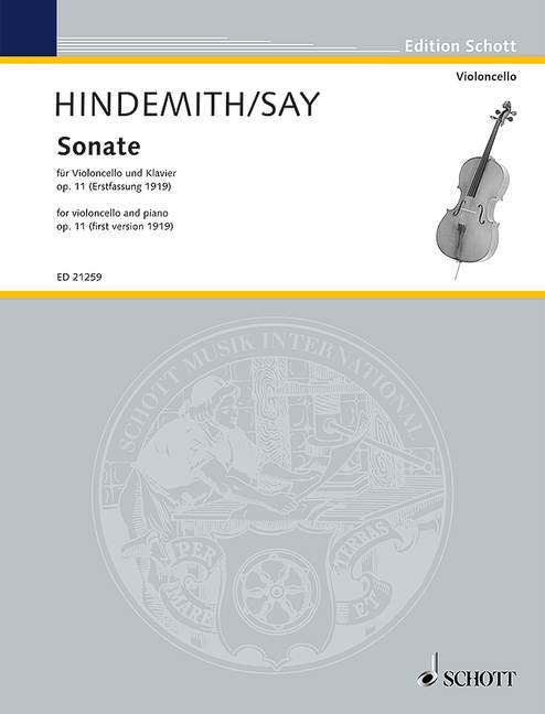 Sonata Op 11 First Version 1919 Cello & Piano