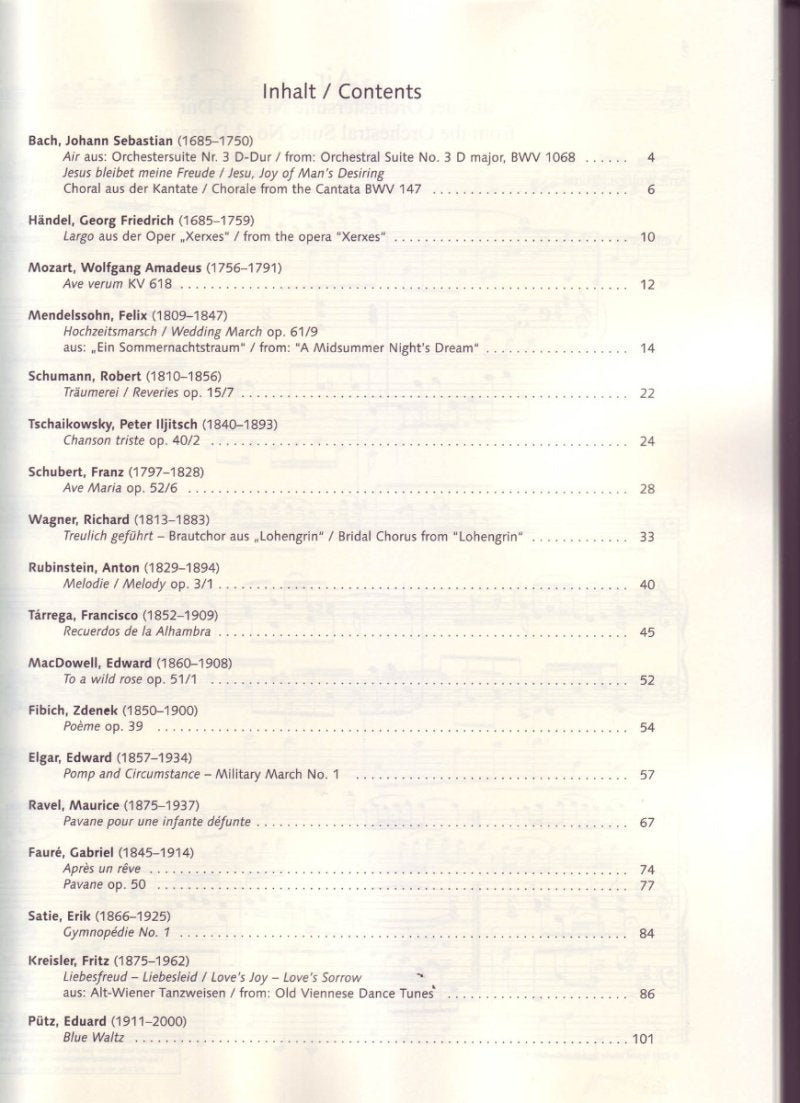 Classical Highlights Arranged for Cello/piano