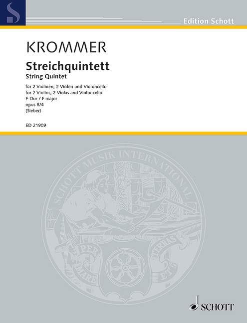Krommer - String Quintet F Major Op 8 No 4 Sc/pts