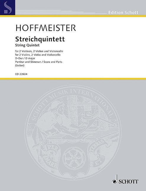 Hoffmeister - String Quintet D Major Sc/pts