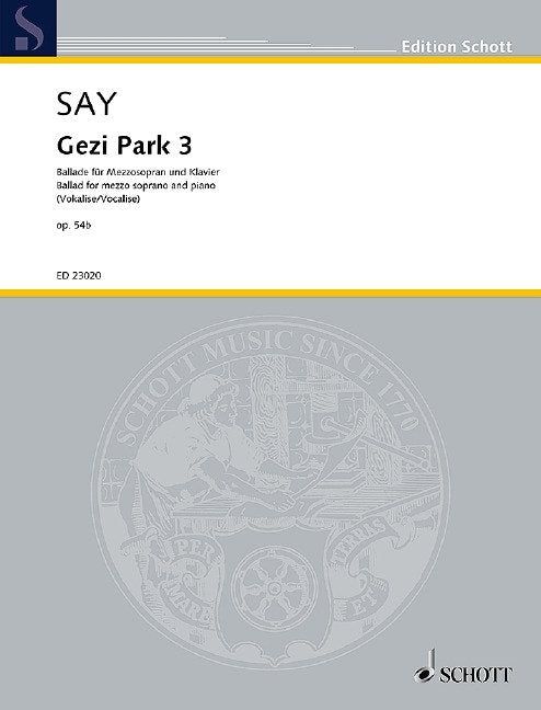 Say - Gezi Park 3 Op 54b Mezzo-Soprano/piano
