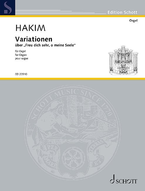 Hakim - Variations on Freu Dich Sehr O Meine Seele Organ