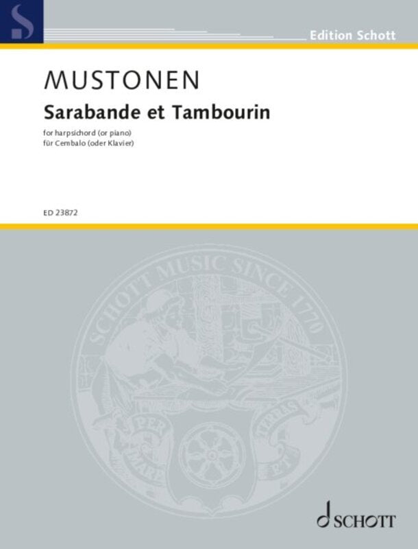 Mustonen - Sarabande Et Tambourin for Harpsichord (or Piano)