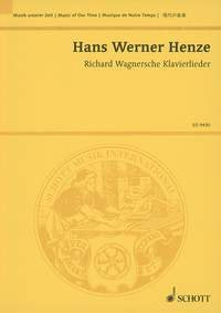 Wagner - Richard Wagnersche Klavierlieder Study Score