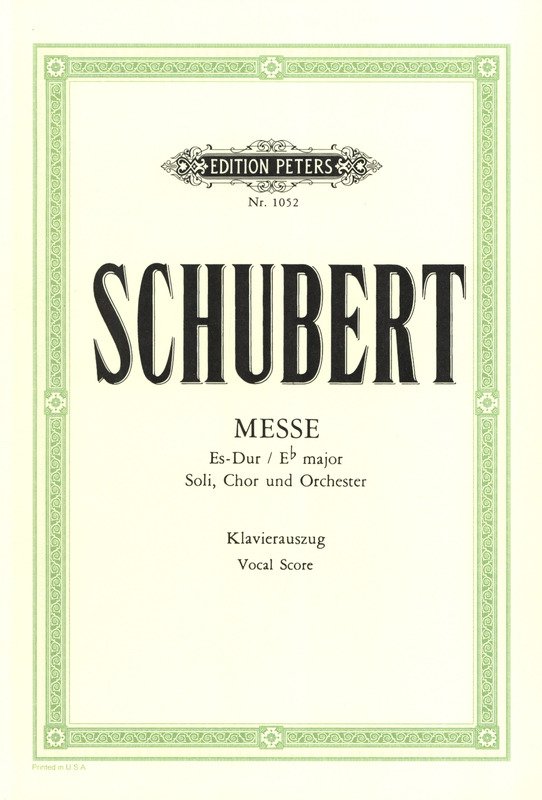 Schubert - Mass No 6 E Flat D950 Vocal Score