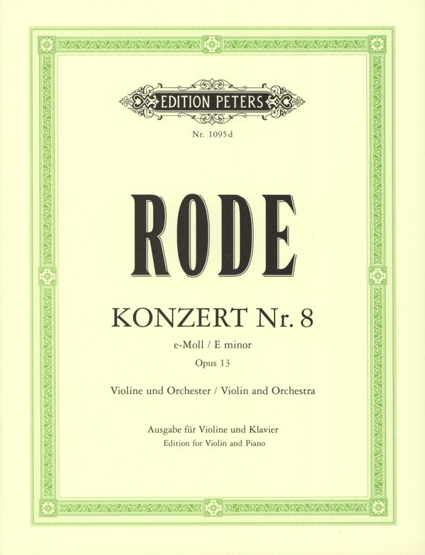 Rode - Concerto No 8 E Minor Op 13 for Violin/piano