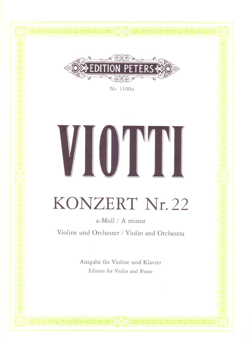 Viotti - Concerto No 22 a Min Violin/piano