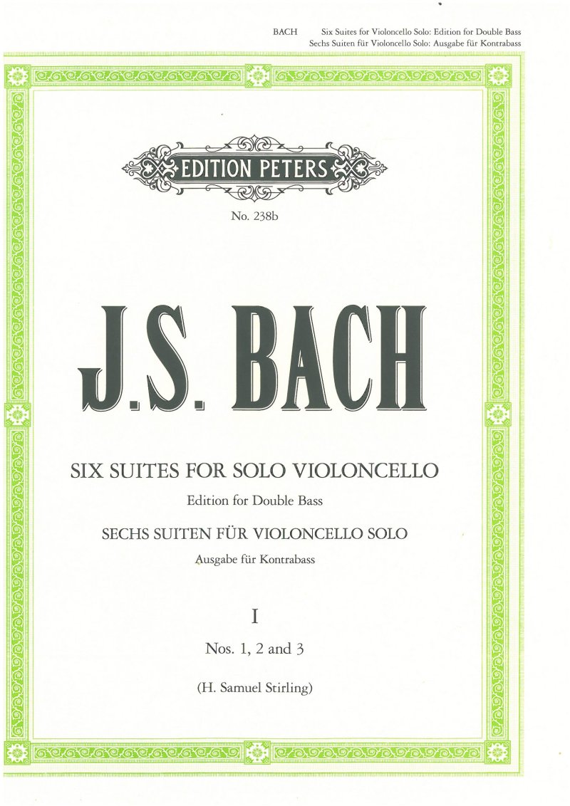 Bach - Cello Suites Nos 1-3 Arranged for Double Bass