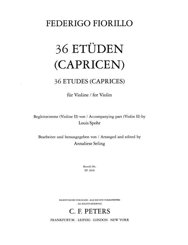 Fiorillo - 36 Etudes (caprices) Violin Accompaniment Part