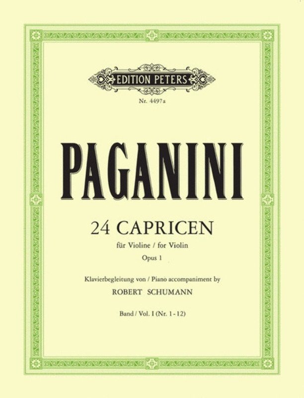 Paganini - 24 Caprices Vol 1 Violin Piano Accompaniment