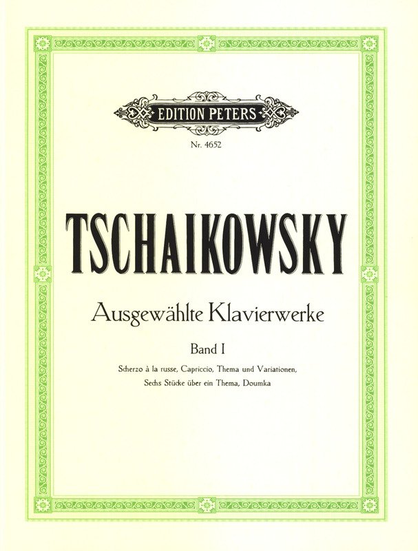 Tchaikovsky - Selected Piano Works Vol 1 Ed Weitzmann