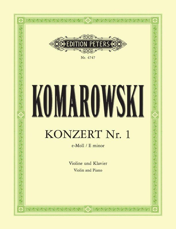 Komarovsky - Concerto No 1 E Minor for Violin/piano