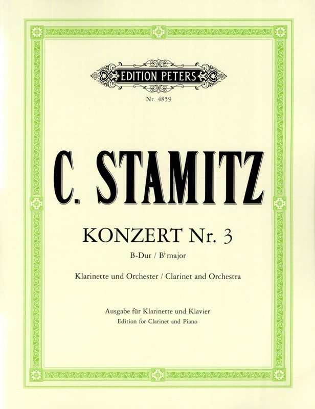 Stamitz - Concerto No 3 B Flat Clarinet/piano