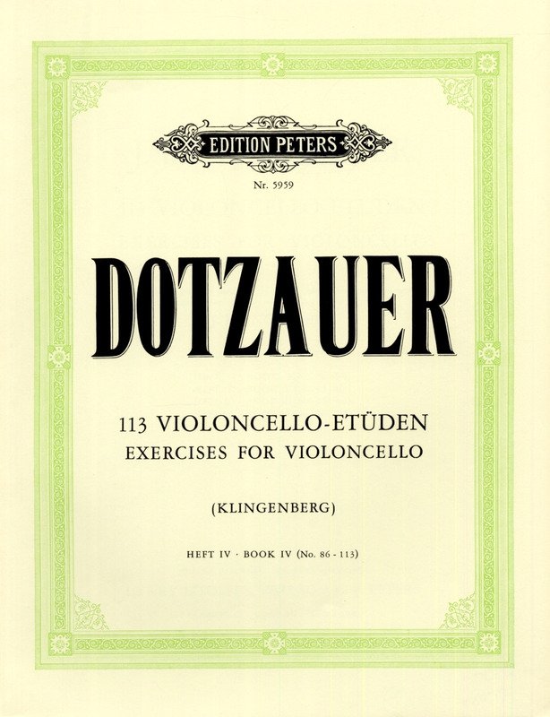 Dotzauer - 113 Excercises Vol 4 Nos 86-113 Cello