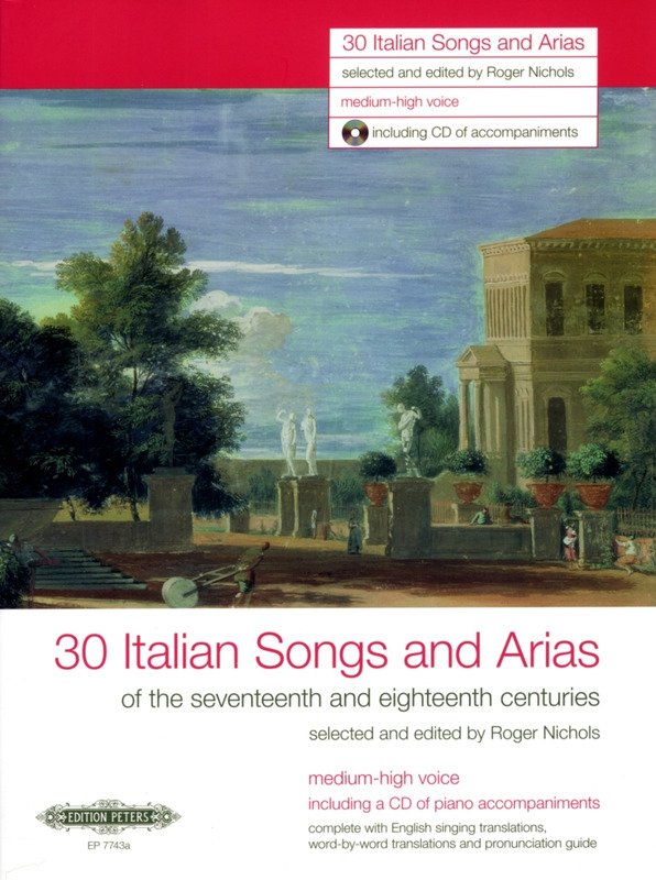 30 Italian Songs and Arias Medium High Voice Bk/cd