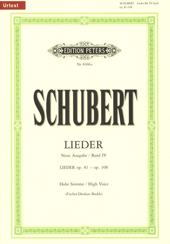 Schubert - Songs Vol 4 High Voice