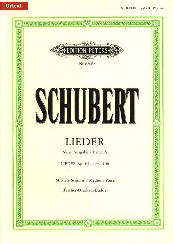 Schubert - Songs Vol 4 Medium Voice