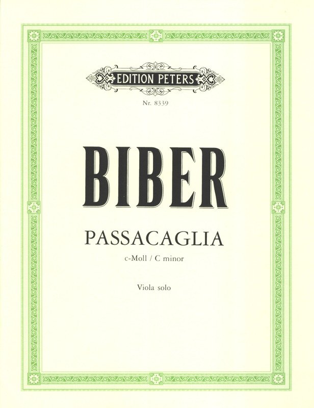 Biber - Passacaglia C Minor Viola Solo Arr Lebermann