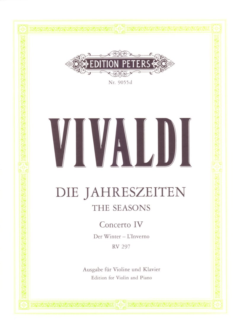 Vivaldi - 4 Seasons Winter Concerto F Min Op 8 No 4 Violin/p