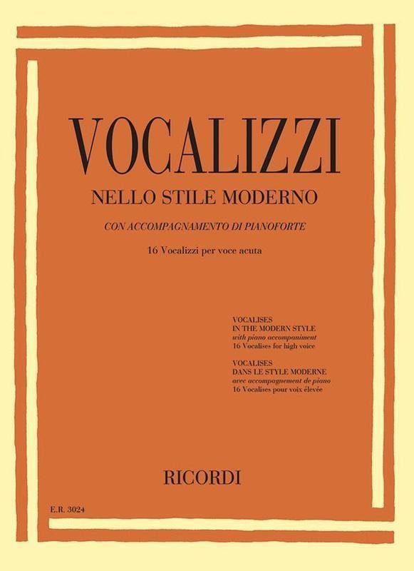 Vocalises in the Modern Style High