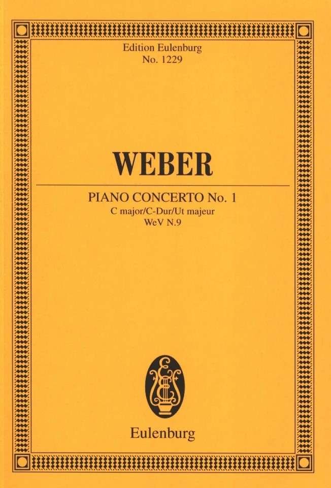 Weber - Concerto No 1 C Major Wev N9 Study Score