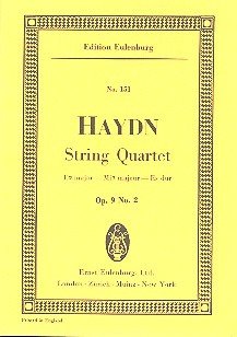 Haydn - String Quartet E Flat Major Op 9/2 Study Score