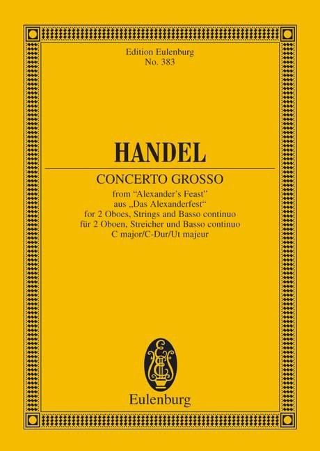 Handel - Concerto Grosso C Major Hwv 318 Study Score