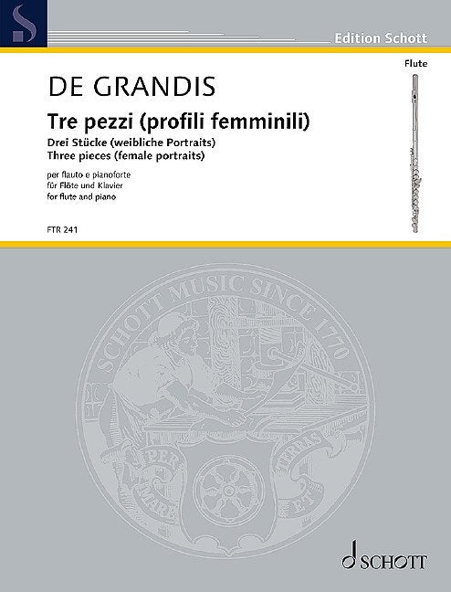 Grandis - 3 Pieces (female Portraits) for Flute/piano