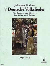 Brahms - 7 Deutsche Volkslieder Aus for High Voice/guitar
