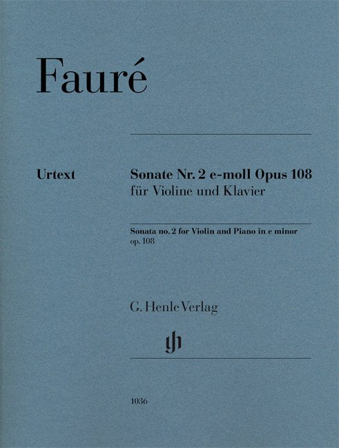 Sonata No 2 E Minor Op 108 Violin & Piano