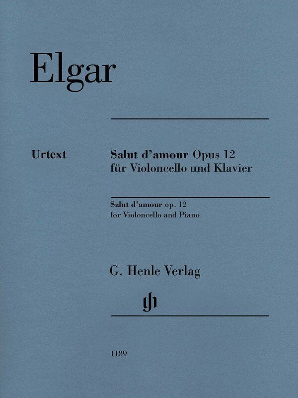 Elgar - Salut Damour Op 12 Cello/piano