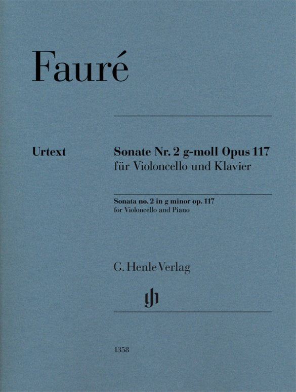 Faure - Sonata No 2 G Minor Op 117 Cello/piano