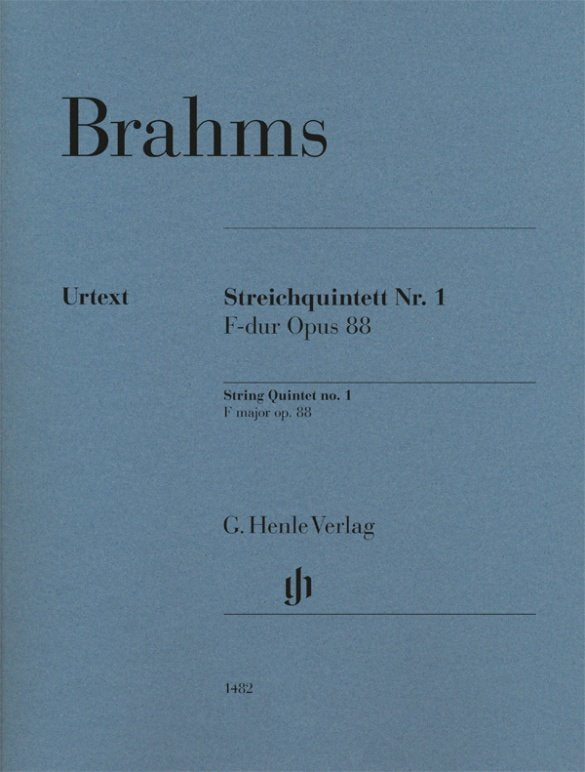 Brahms - String Quintet No 1 F Major Op 88 Set of Parts