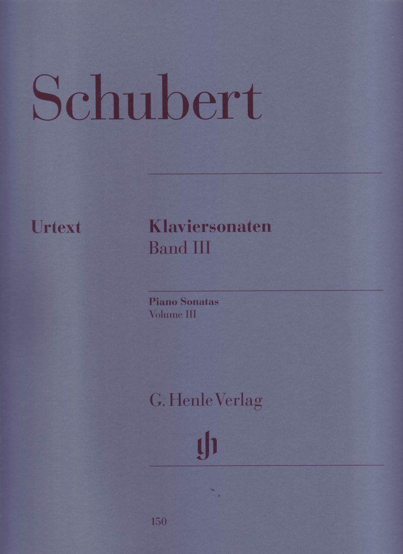 Schubert - Sonatas Bk 3 Piano Urtext