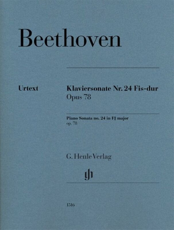 Beethoven - Piano Sonata No 24 F Sharp Major Op 78 Urtext