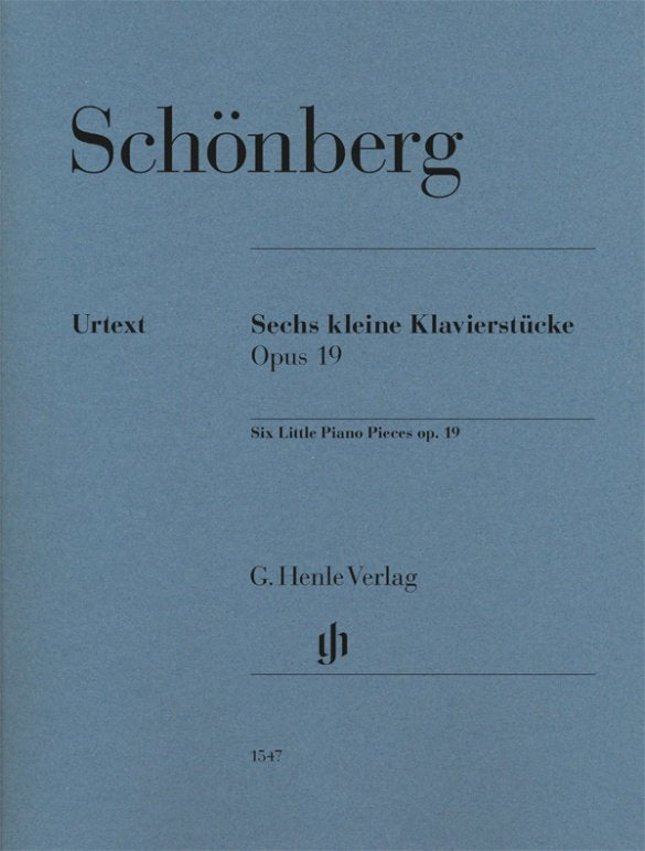Schoenberg - 6 Little Piano Pieces Op 19 Urtext