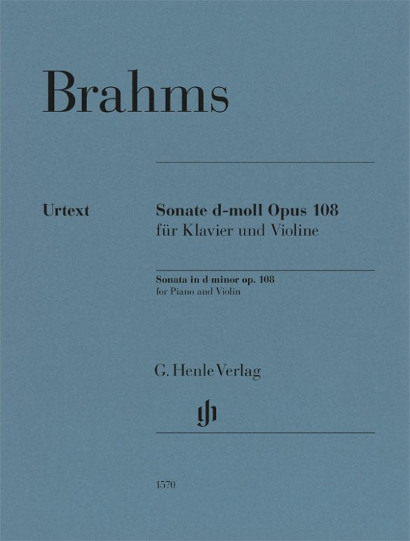 Brahms - Sonata D Minor Op 108 for Violin/piano Urtext