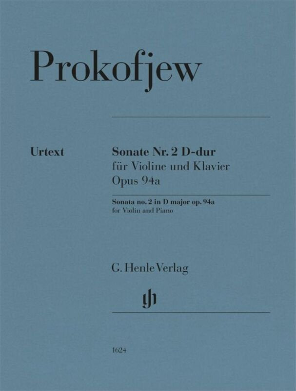 Prokofieff - Sonata No 2 D Major Op 94a for Violin/piano