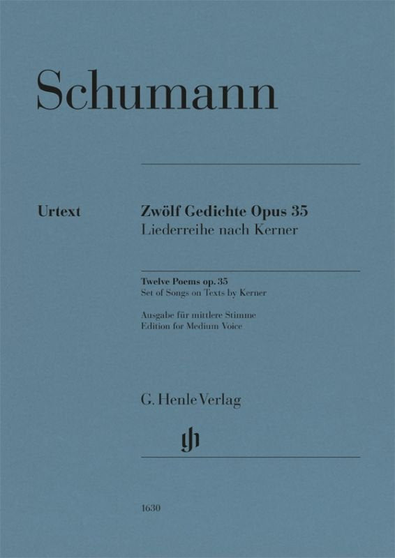 Schumann - 12 Poems Op 35 for Medium Voice/piano