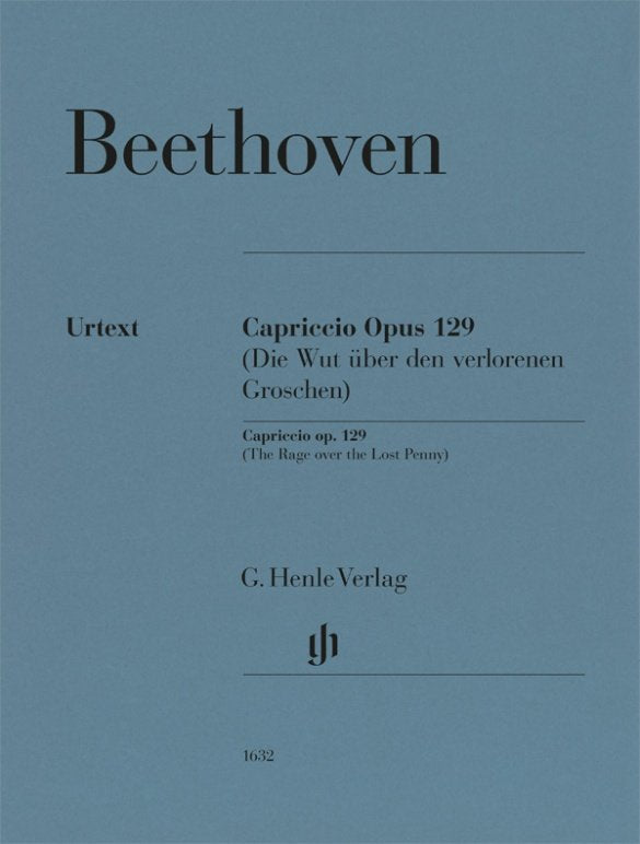 Beethoven - the Rage Over the Lost Penny Op 129 Urtext