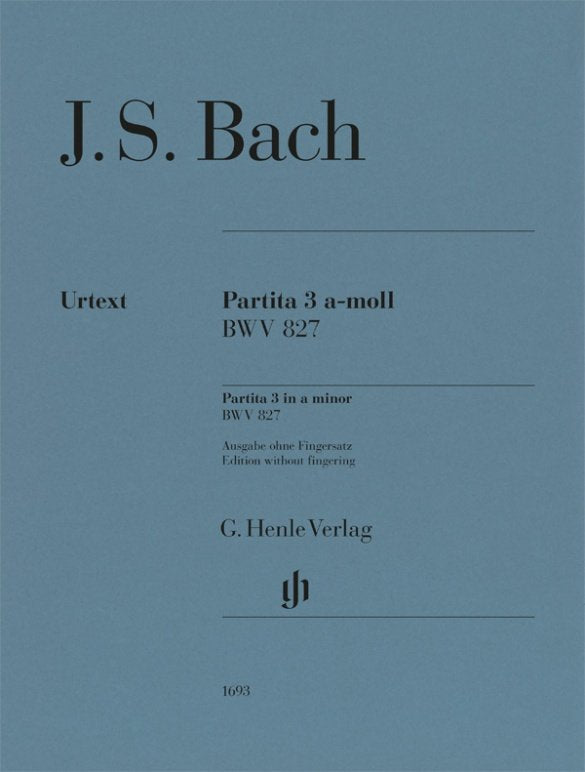 Bach - Partita No 3 a Minor Bwv 827 Without Fingering Urtext