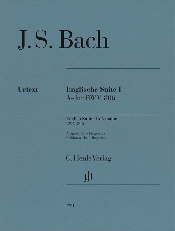 Bach - English Suite No 1 a Major Bwv 806 Piano No Fingering