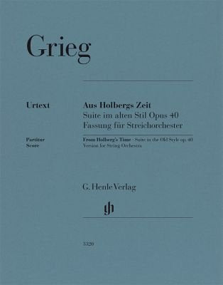 Grieg - From Holbergs Time Op 40 for String Orchestra Score