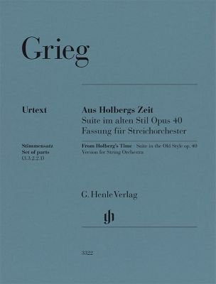 Grieg - From Holbergs Time Op 40 for String Orchestra Parts