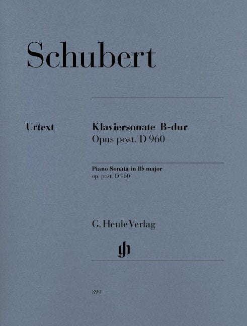 Schubert - Sonata B Flat D 960 Op Posth Piano