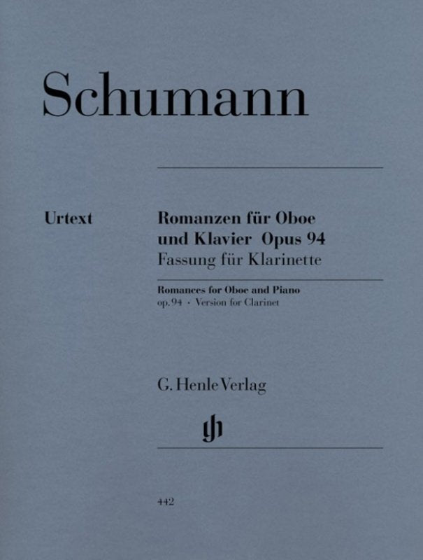 Schumann - 3 Romances Op 94 Clarinet/piano