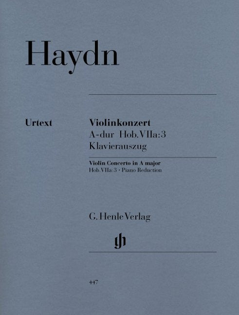 Haydn - Concerto a Major Hob 7a No 3 Violin/piano